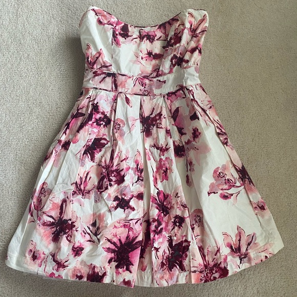 charlotte russe pink floral dress Charlotte Russe Pink Floral Ruffle Midi Dress